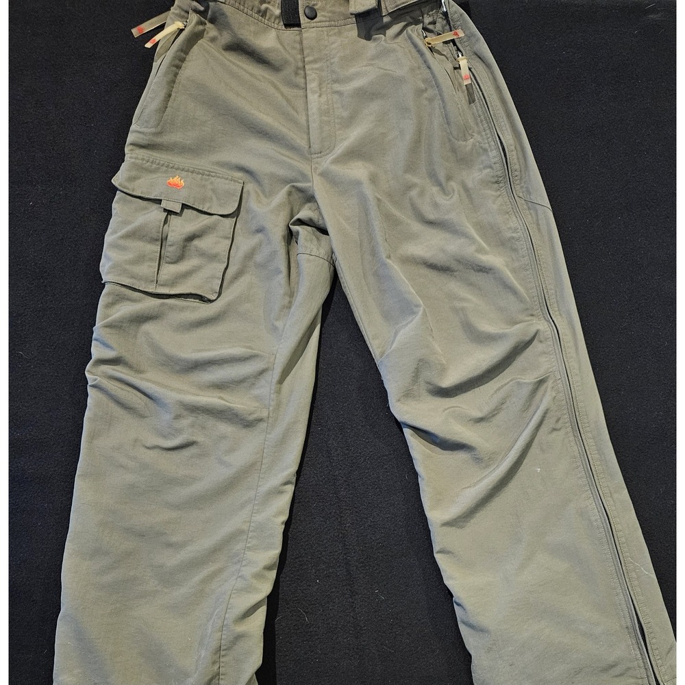Kemper Snowboard Pants Womens Olive Green Ski Cargo Pants Size Large